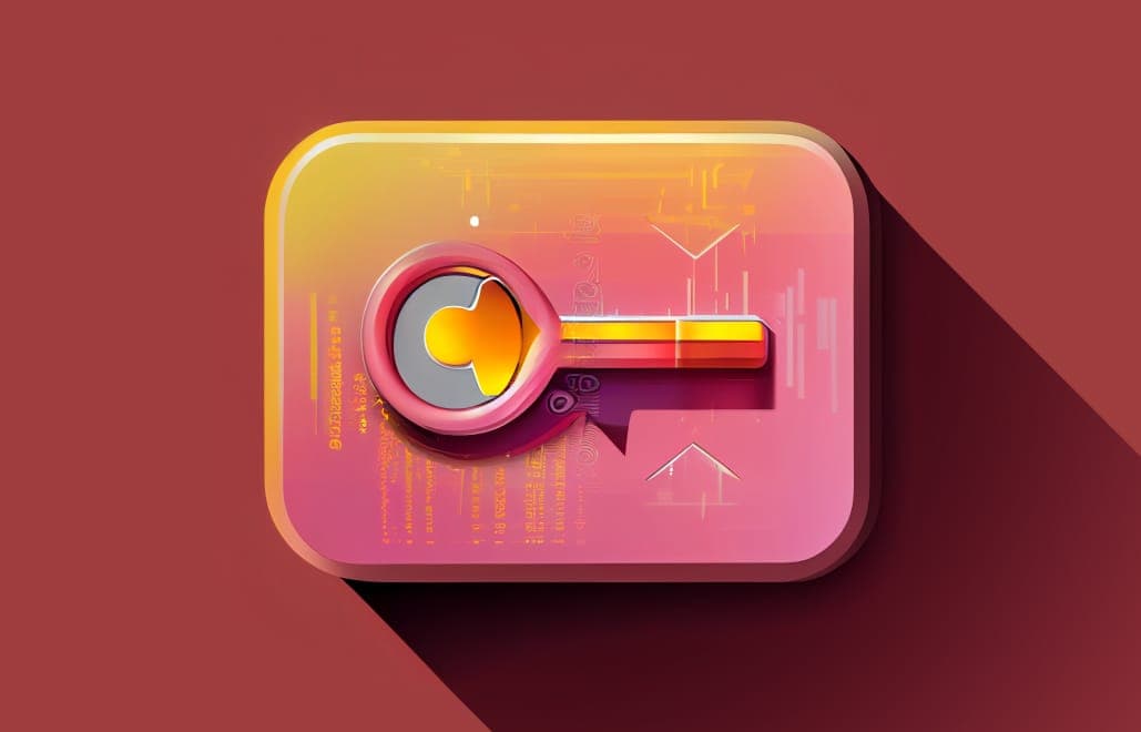 A secret recovery phrase represented as a glowing key